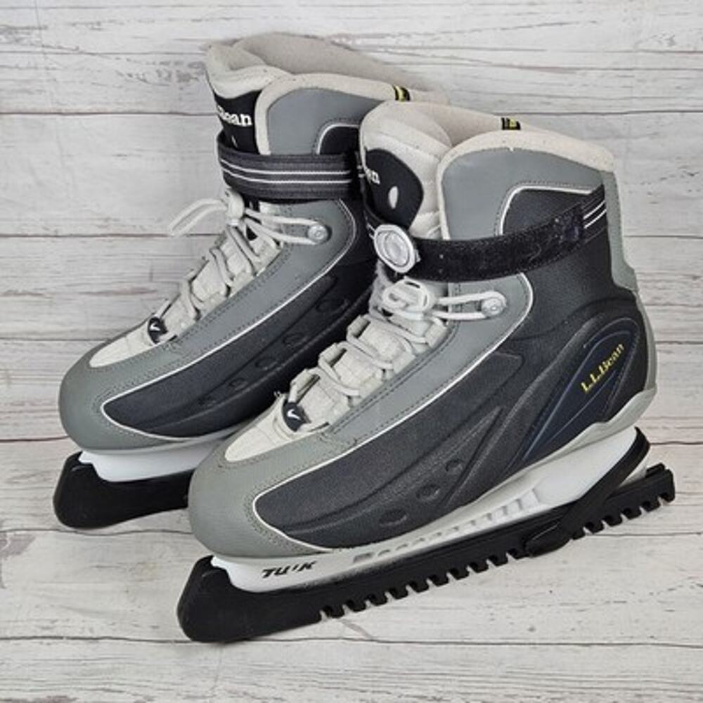 Nike x LLBean Collab Flexposite Ice Hockey Skates Black Gray Mens US 10